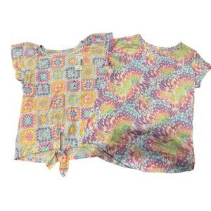 Children’s Place GIRL’s short sleeve tees NEW SZ large 10/12 knit front tops t-s